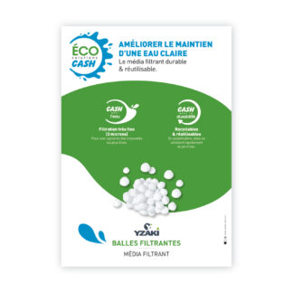 Affiche A3 Éco Solutions CASH - BALLES FILTRANTES YZAKI