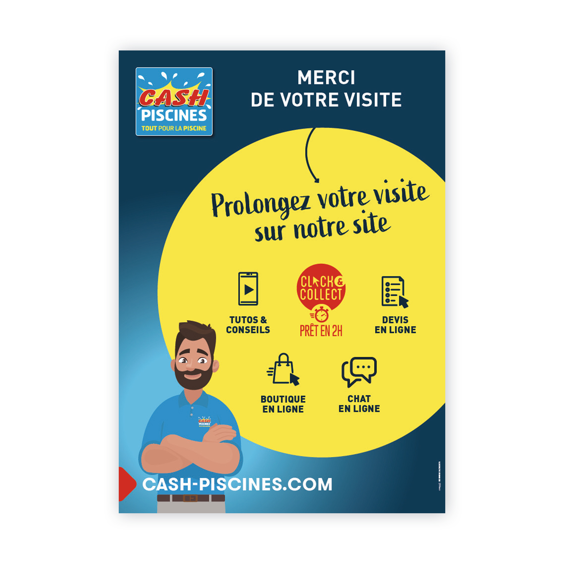 Affiche sortie de magasin