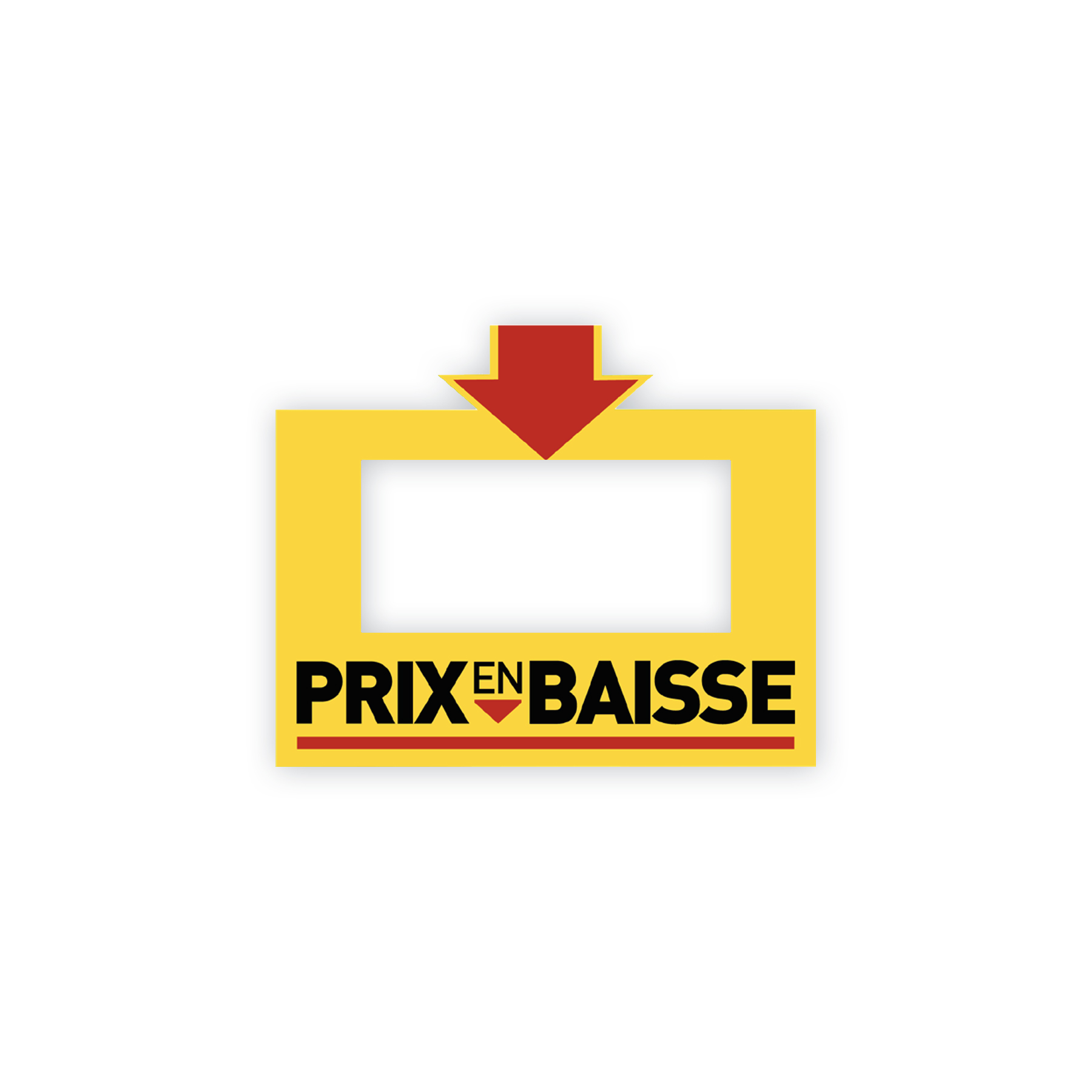 Encadré étiquette – PRIX EN BAISSE