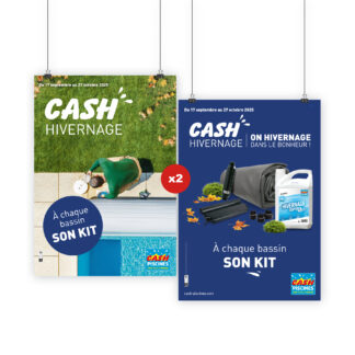LOT DE 2 AFFICHES A3 - CASH HIVERNAGE